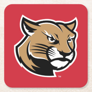 SIUE Cougars Square Paper Coaster