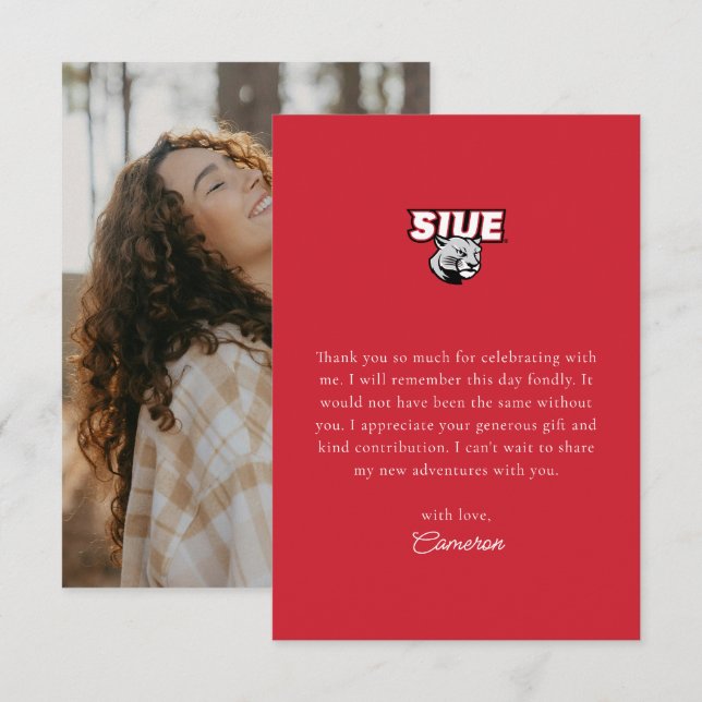 SIUE Graduation Thank You Card (Front/Back)