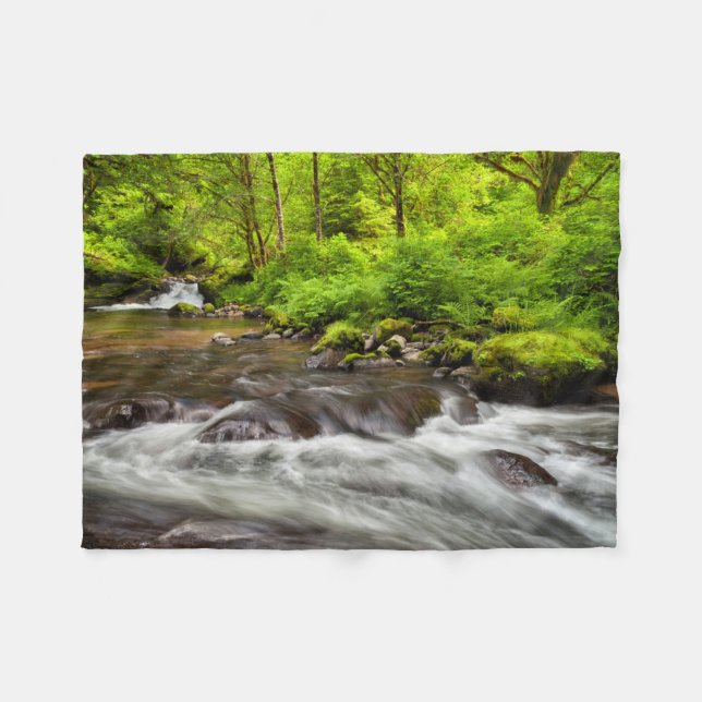 Siuslaw National Forest, Sweet Creek, Oregon Fleece Blanket (Front (Horizontal))