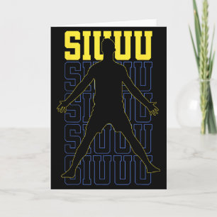 Siuuu Funny Soccer Football Boys Men Women Soccer  Card