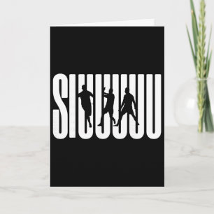 Siuuu Funny Soccer Footbyll Boys Men Women Soccer Card