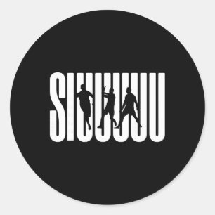 Siuuu Funny Soccer Footbyll Boys Men Women Soccer Classic Round Sticker