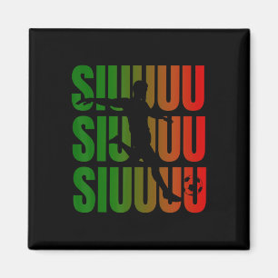 Siuuu Funny Soccer Footbyll Boys Men Women Soccer  Magnet