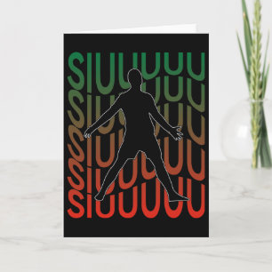 Siuuu Funny Soccer Footll Boys Men Women Soccer Pl Card