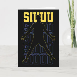 Siuuu Funny Soccer Footll Boys Men Women Soccer Pl Card