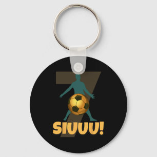 Siuuu Funny Soccer Footll Boys Men Women Soccer Pl Key Ring