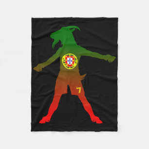 Siuuu Real Goat Portugal Flag Soccer Men Women Kid Fleece Blanket