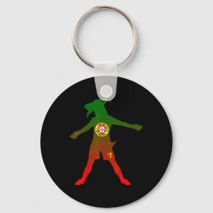 Siuuu Real Goat Portugal Flag Soccer Men Women Kid Key Ring