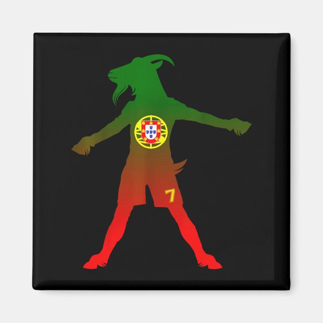 Siuuu Real Goat Rtugal Flag Soccer Men Women Kids  Magnet (Front)