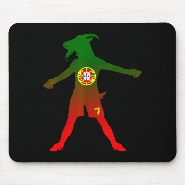 Siuuu Real Goat Rtugal Flag Soccer Men Women Kids  Mouse Pad (Front)