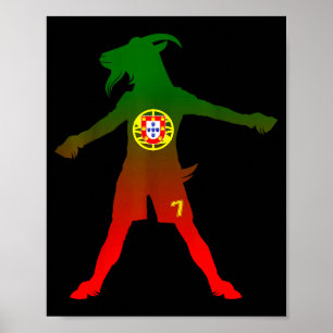 Siuuu Real Goat Rtugal Flag Soccer Men Women Kids Poster