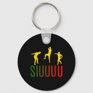 Siuuuu Funny Soccer Footbyll Boys Men Women Soccer Key Ring