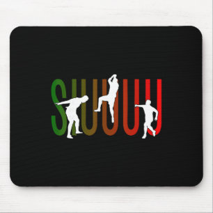 Siuuuu Funny Soccer Footbyll Present For Men Boys Mouse Pad