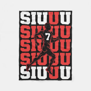 Siuuuu Funny Soccer Player Fan Kid's Boy Boys Socc Fleece Blanket