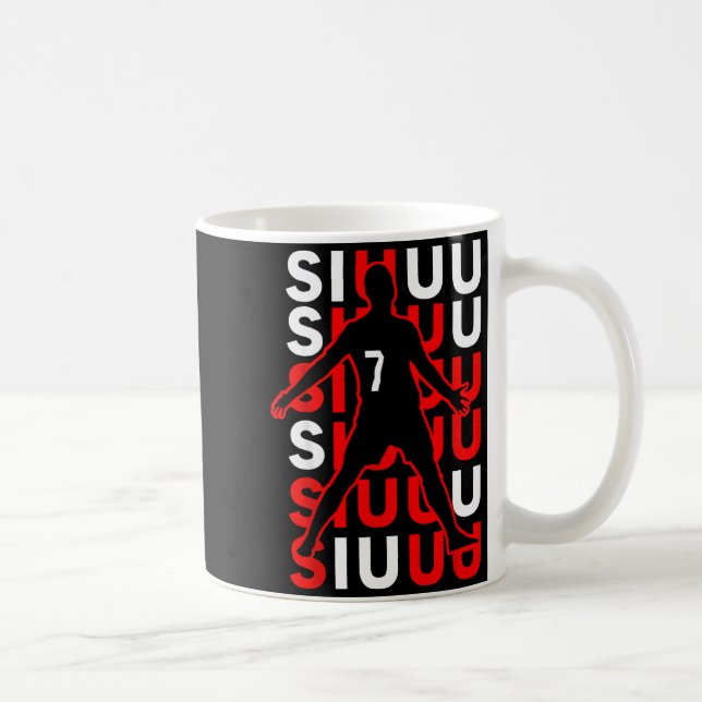 Siuuuu Funny Soccer Present For Soccer Lovers Fan  Coffee Mug (Right)