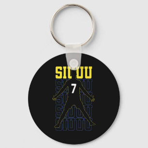 Siuuuu Funny Soccer Present For Soccer Lovers Fan  Key Ring