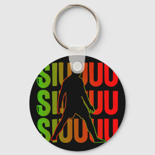 Siuuuu Funny Soccer Present For Soccer Lovers Fan Key Ring