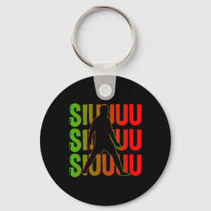 Siuuuu Funny Soccer Present For Soccer Lovers Fan Key Ring