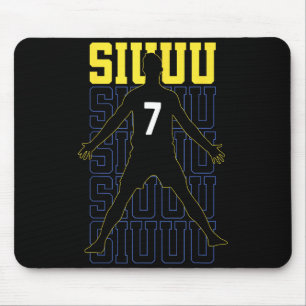 Siuuuu Funny Soccer Present For Soccer Lovers Fan  Mouse Pad