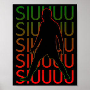 Siuuuu Funny Soccer Present For Soccer Lovers Fan Poster