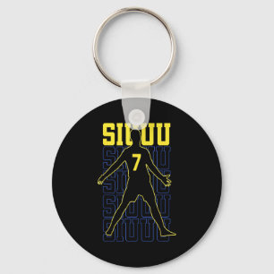 Siuuuu Funny Soccer Present For Soccer Lovers Fans Key Ring