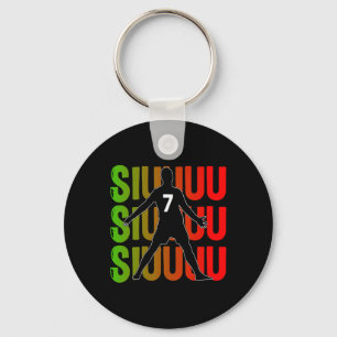 Siuuuu Funny Soccer Present For Soccer Lovers Fans Key Ring