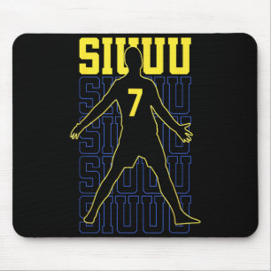 Siuuuu Funny Soccer Present For Soccer Lovers Fans Mouse Pad