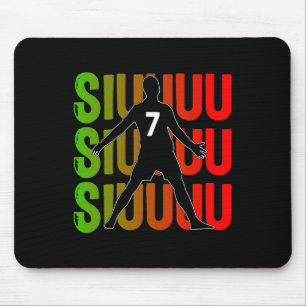 Siuuuu Funny Soccer Present For Soccer Lovers Fans Mouse Pad