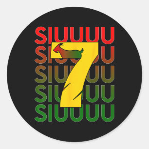 Siuuuu Goat Soccer Boys Men Women Soccer Player Classic Round Sticker