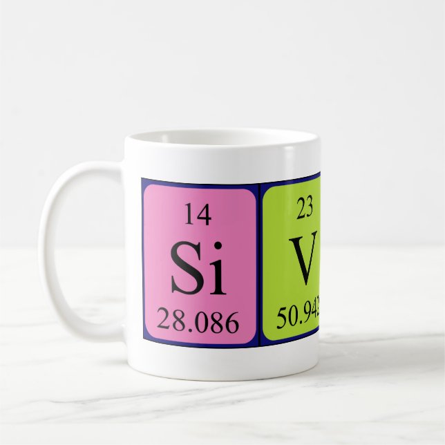Sivert periodic table name mug (Left)