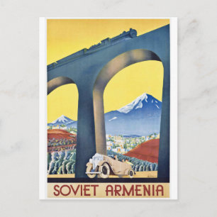 Siviet Armenia Railway Bridge Postcard