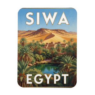 Siwa Oasis Egypt Palm Desert Landscape Magnet