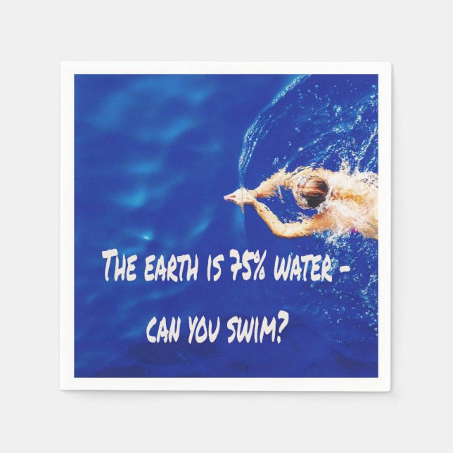 Siwmming Swim Team Love to Swim Pool Napkin (Front)