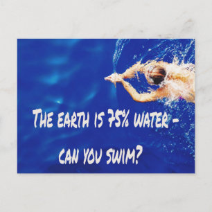 Siwmming Swim Team Love to Swim Pool Postcard