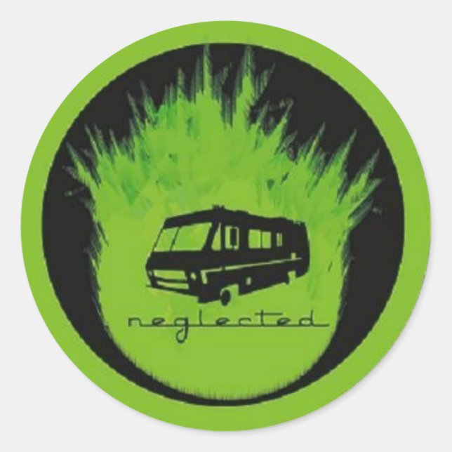 Six 3inch Neglected Strickers Classic Round Sticker (Front)