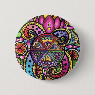 "six" 6 cm round badge