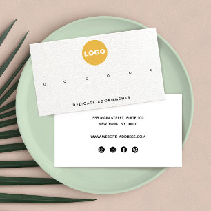 Six 6 Hole Stud Add Logo Earring Holder Business Card