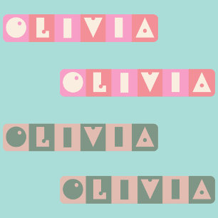 Six 6 letter girl name rectangular iron Patch