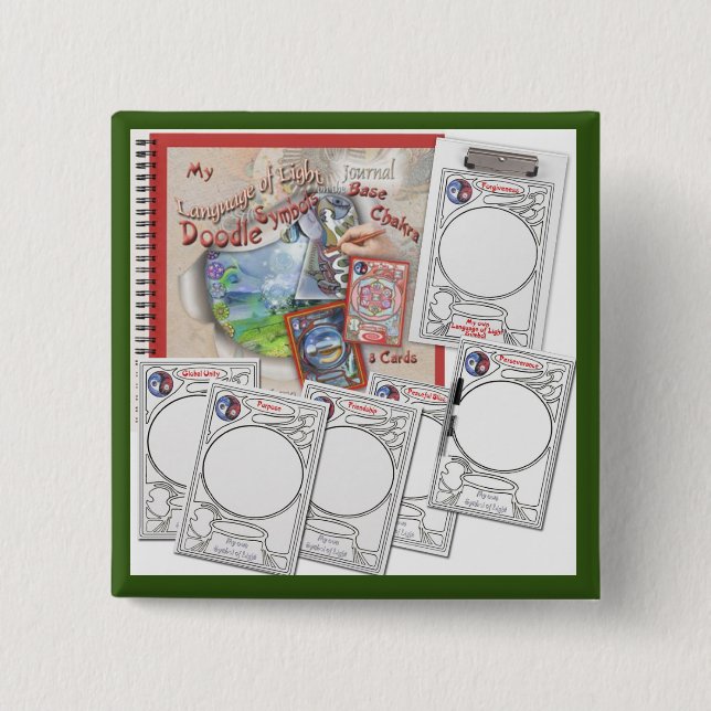 Six Base chakra sheets 15 Cm Square Badge (Front)