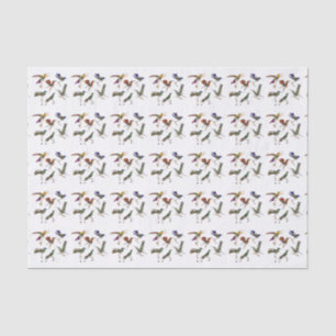 Six Beautiful Hummingbirds Tissue Paper