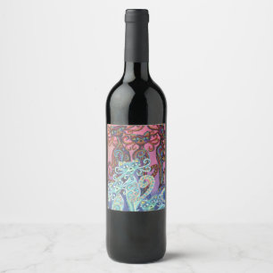 six cats wine label