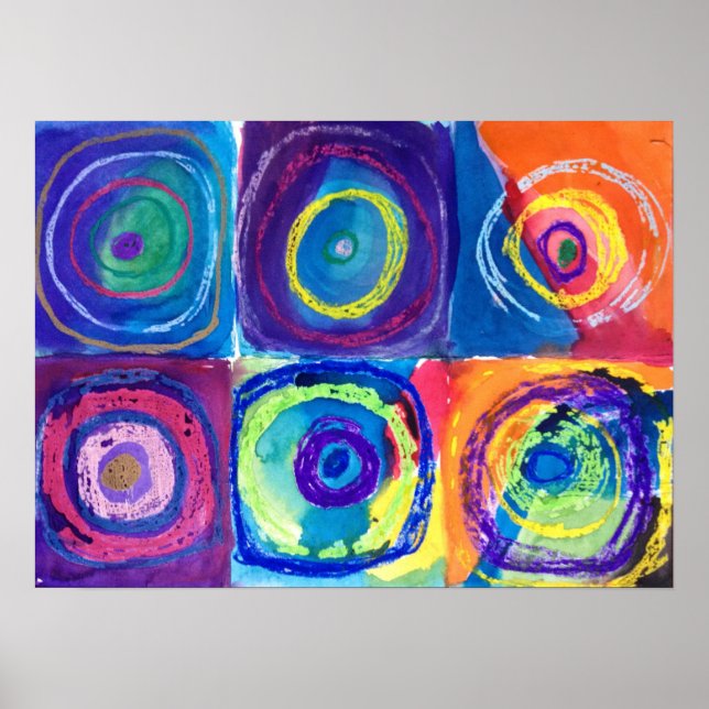 six circles (after kandinsky) poster (Front)