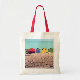 Six Colourful Beach Hut Cape Town, South Africa Tote Bag
