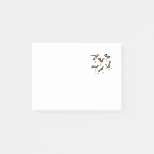 Six Colourful Hummingbirds Post-it Notes (Front)