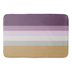 Six Colours - Blue Violet Purple Pink Grey Yellow Bath Mat