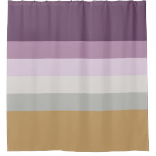 Six Colours - Blue Violet Purple Pink Grey Yellow Shower Curtain