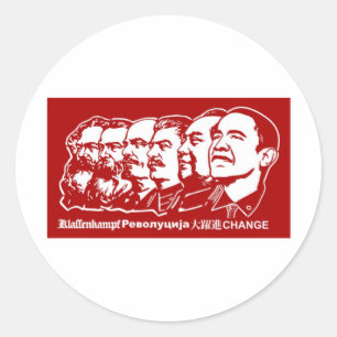 Six Communists Classic Round Sticker