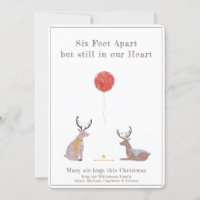 Six Feet Apart Cute Fun Deer Quarantine Christmas