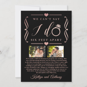 Six Feet Apart Wedding Postponement Change of Date Save The Date