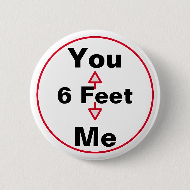 Six Feet Button (Front)